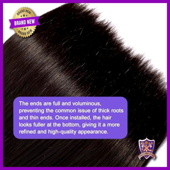 Virgin Human Hair Extensions 20 22 24 Inch Straight Raw Bundles main image 5
